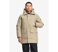 Long Hooded Parka with Down and Feather Padding Aigle Gore-Tex Beige M