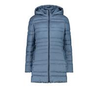 Long hooded puffer coat for women CMP Snaps Bleu XS