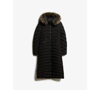 Superdry Fuji Faux Fur Hooded Longline Jacket
