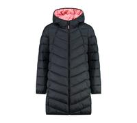 Long hooded puffer jacket for girls CMP Noir 8 ans