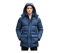 Long Hooded Quilt Puffer - male - Calvin Klein - Winter Jackets - Blue - S - Jackets S