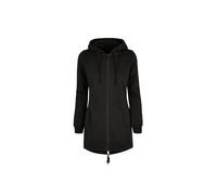 Long hooded sweatshirt with zip for women Build Your Brand Noir XS