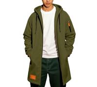 Long Hoodies for Men UK, Mens Full Zipper Cargo Hooded Sweatshirts Long Sleeve Tactical Pullover Tops with Multi Pockets & Drawstring Casual Comfortable Jackets Winter Fitness Work Hoody Sweatshirt