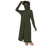 Long Hoodies for Women Uk 1/2 Zip Up UPF 50+ Sun Protective Hoodies with Face Mask Thumb Hole Long Sleeve Top Running Jacket Breathable Activewear Yoga Workout Jackets for Outdoors & Travelling