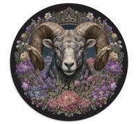 Long Horned Ram Rätsel Für Erwachsene |Garland Mandala| Familienspaß-Puzzles 1000pcs (67.5x67.5cm) Erwachsene