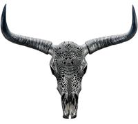 Long-Horns Cow Skull Wall Decor, Faux Taxidermy Head Wall Decor Sculpture, Handmade Simulation Large Bull's Head(A-68 * 68cm/26 * 25in)