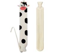 Long Hot Water Bottle,2L Large Rubber Hot Water Bottles,Easy Take On/Off,Hot Water Bottles with Soft Fluffy Cover,Pain Relief for Neck Back Legs Arthritis Period Pain Hand Bed Warmer (D)