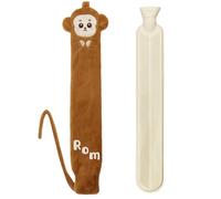 Long Hot Water Bottle,2L Large Rubber Hot Water Bottles,Easy Take On/Off,Hot Water Bottles with Soft Fluffy Cover,Pain Relief for Neck Back Legs Arthritis Period Pain Hand Bed Warmer (B)