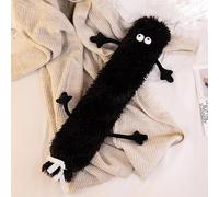 Long Hot Water Bottle with Fleece Cover, 73cm Large Hot Water Bag, Leak Proof & Fill with Water for Instant Warmth, Neck & Shoulder Pain Relief, Hot/Cold Dual-Use Portable Warmer (Black)