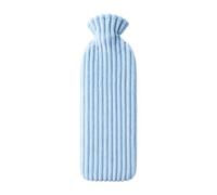 Long Hot Water Bottle with Plush Cover for Pain Relief Warmth | Premium PVC material with soft plush cover offers soothing heat for pain relief designed for home office Blue 1000ML