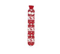 Long Hot Water Bottle with Plush Cover,Rubber Hotwater Bottle for Period Pain Relief,Soft Comfortable Safety Hot Water Bag for Cramps,Neck,Back Pain Relief,Good Warmth Performance (E,52cmx9.5cm)