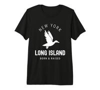 Long Island New York Vintage LI NY Duck Born and Raised Premium T-Shirt