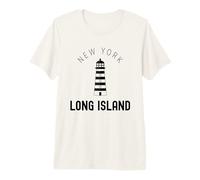 Long Island New York Vintage LI NY Lighthouse Est 1640 Premium T-Shirt