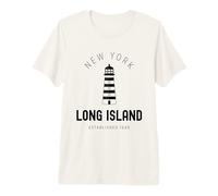 Long Island New York Vintage LI NY Lighthouse Est.1640 Premium T-Shirt