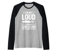 Long Island NY Long Islander Raglan Baseball Tee