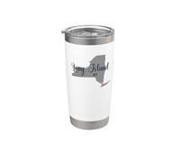 Long Island NY Souvenir Native Long Islander Map NYC Stainless Steel Insulated Tumbler