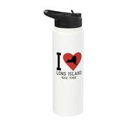 Long Island NY Souvenir Native Long Islander Map NYC Stainless Steel Insulated Water Bottle