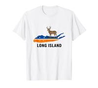 Long Island NY Souvenir Native Long Islander Map NYC Value Graphic T-Shirt, Men, White, M