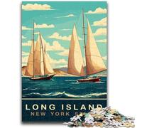 Long Island Sailing Boats 1000 Pieces Jigsaw Puzzles for Adults And Teens, Challenging Game Gifts for Is Ideal As A Gift for The Whole Family 1000pcs(50x75cm)