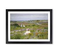 Long Island Shinnecock by William Merritt Chase Framed Print | A2 Black Framed Wall Art | Ready to Hang | Modern Landscape Picture | Living Room Bedroom Lounge Office