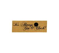 Artsy Doormats It's Always Gin O'clock Patio Doormat, Brown