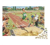 Long Jump Final Attempt Chaos Wooden Jigsaw Puzzle Waterproof 1000 Piece Puzzles for Adults Fun Challenging Games