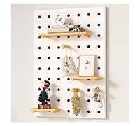 Long jump mat, Solid Wood Pegboard Wall Mounted Display Organizer Tool Storage for Home Office Garage Multicolor Multiple Sizes(White,(LxH)60x80cm)