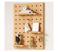 Long jump mat, Solid Wood Pegboard Wall Mounted Display Organizer Tool Storage for Home Office Garage Multicolor Multiple Sizes(Wood Color,(LxH)60x80cm)