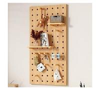 Long jump mat, Solid Wood Pegboard Wall Mounted Display Organizer Tool Storage for Home Office Garage Multicolor Multiple Sizes(Wood Color,(LxH)60x120cm)