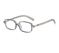 Long Keeper Blue Light Blocking Glasses Women Retro 90s Rectangle Anti Blue Light Computer Eyeglasses Narrow Square Anti Glare Glasses (Clear Grey)