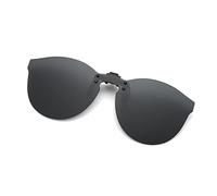 Long Keeper Clip On Sunglasses - Flip up Polarised Sunglasses Clip Over Prescription Glasses for Women Men, Clip On Shades Glasses for Driving Fishing Outdoor