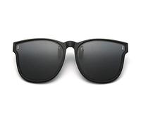 Long Keeper Clip on Sunglasses - Oversized Polarized Flip Up Lens for Driving and Fishing with Anti-UV400 Protection for Women and Men
