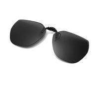 Long Keeper Clip on Sunglasses - Polarised Clip-on Sunglasses fit over Glasses for Women Men, Rimless Flip up Sunglasses for driving fishing outdoor