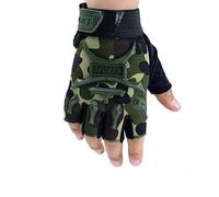 Long Keeper Kids Half Finger Sports Gloves Anti-Slip Cycling Gloves for Boys Girls for Bike Scooter Skateboard (Camon-M)
