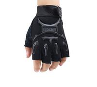 Long Keeper Kids Half Finger Sports Gloves Anti-Slip Cycling Gloves for Boys Girls for Bike Scooter Skateboard (Black-S)