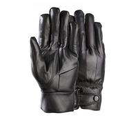 Long Keeper Men’s Leather Gloves Warm Black Winter Gloves Sheepskin Genuine Leather with Thermal Inner Fleece Lined Gloves for Motorcycle Driving Walking