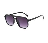 Long Keeper Pilot Sunglasses for Men Women Retro Square 70s Sunglasses Double Bridge Vintage Pilot Style Square Shade Classic Sun Glasses UV400 Protection