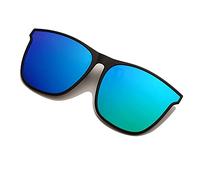 Long Keeper Polarised Clip on Sunglasses - Sunglasses Clip on Glasses for Men Women, Large Frame Flip Up Shades for Driving Fishing Outdoor