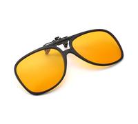 Long Keeper Polarised Pilot Style Clip On Sunglasses over Prescription Glasses for Men Women Retro Double Bridge Driving Clip On Sun Shade UV400