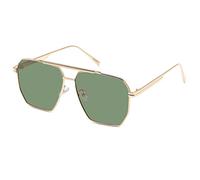 Long Keeper Polarised Pilot Sunglasses for Women Men Double Bridge Retro Square Sunglasses Metal Oversized Classic Aviation Shades UV400 Protection