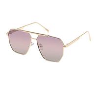 Long Keeper Polarised Pilot Sunglasses for Women Men Double Bridge Retro Square Sunglasses Metal Oversized Classic Aviation Shades UV400 Protection