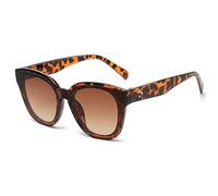 Long Keeper Retro Cat Eye Sunglasses Womens Cateye Sun Glasses Vintage Shades UV400 Protection (Leopard Gradient Brown)