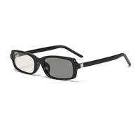 Long Keeper Retro Narrow Rectangle Sunglasses for Women Men 90s Y2K Tinted Sunglasses Trendy Flat Square Sun Glasses Anti UV400 Vintage Shades (Black Frame - Photochromic Lens)
