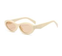 Long Keeper Retro Oval Sunglasses for Women Men, Trendy Small Cat Eye Sunglasses Designer Fashion Sun Glasses Oval Shades UV400 Protection
