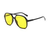 Long Keeper Retro Pilot Sunglasses for Men Women Vintage 70s Oversized Driving Sun Glasses Night Vision Classic Double Bridge Pilot Style Men Shade UV400