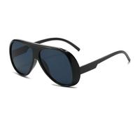 Long Keeper Retro Pilot Sunglasses for Women Men vintage Oversized Sunglasses Trendy Aviation 70's Sun Glasses UV400 Protection (Black Black)