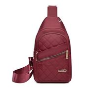Long Keeper Small Sling Bag Women Cross body Chest Bag Casual Shoulder Backpack Travel Hiking Sling Rucksack Fashion Handbag Daypack for Women Ladies Girls (Wine Red)