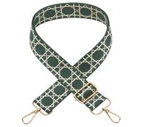 Long Keeper Wide Geometric Bag Strap Retro Adjustable Long Shoulder Strap Replacement Belt Crossbody Handbag Straps Guitar Style Purse Straps for Shoulder Bag (Green)