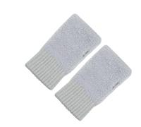 Long Keeper Winter Short Fingerless Gloves For Women Cozy Faux Fur Knitted Fingerless Gloves Thermal Wrist Mittens (Grey)