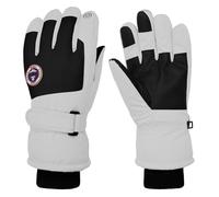 Long Keeper Winter Ski Gloves Men Women Touch Screen -20℉ Thermal Warm Winter Gloves Windproof Snow Gloves for Ski Snowboarding Outdoor (White with Black - L, Hand Circumference: 8.27-9.5inch)
